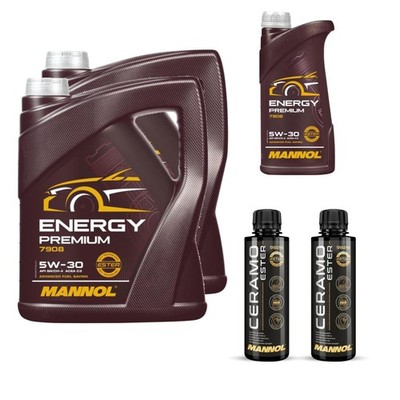 11L MANNOL Motoröl ENERGY PREMIUM 5W-30 Inkl. 2x Additive Ceramo Ester 9829