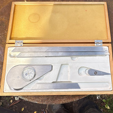 ONM Winkelmesser 300 mm Metall analog im Holzkasten Modell 0,3 u 0,5i