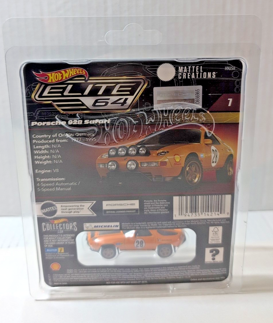 Hot Wheels Elite 64 Porsche 928 Safari Real Riders Mattel
