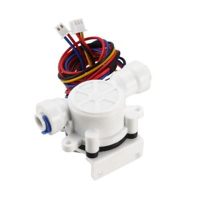 1/4in Quick Connect Hall Effect Sensor Switch Flow Meter DC5V 0.05-0.8L/min