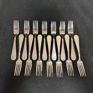 UTICA Silver Forks 14 Piece Set 4-Tine Dinner Flatware Elegant Classic Table