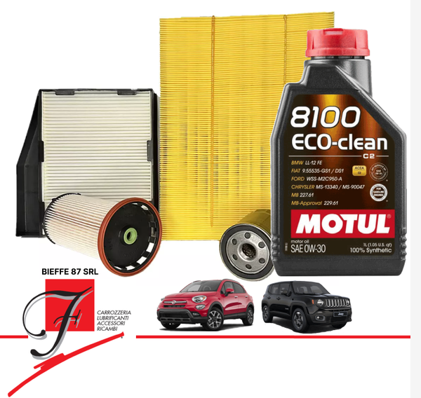 Wartungsset +4 L MotoröL Motul FüR Fiat 500X 2018 (334) Jeep Renegade 1.0 T-Gdi-image