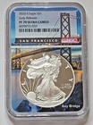 2020 S PF70 Ultra Cameo Early Release American Silver Eagle Bay Bridge Core