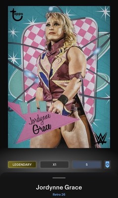 2026 Topps WWE Slam Retro Jordynne Grace Atomic Motion Legendary 5cc DIGTIAL