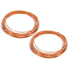 Half Hard Copper Wire, 2Pcs 20Gauge/0.8 0.4mm Diameter 6m Half Round Craft Wire