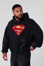 YOUNGLA (SOLD OUT) - 5079 - SUPERMAN LEGACY HOODIES - BLACK WASH - XLARGE