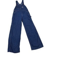 Vintage Big Mac Denim Overalls Mens Dark Wash Workwear Bibs Made in USA 32/29