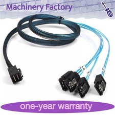 New Mini SAS SFF-8643 To 4 SATA 7pin Hard Disk 6Gbps Data Server Raid Cable 1M