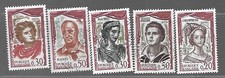 1961 Comédien français Série  n° 1301/1305 oblitéré
