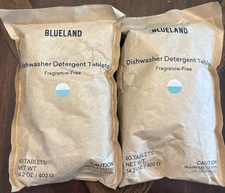 2 X Packages  Blueland Dishwasher Refills 60 Tablets Each Bag Fragrance Free