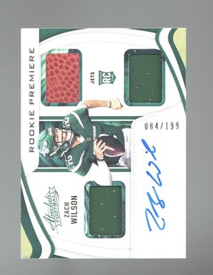 2021 Panini Absolute #202 Zach Wilson #/199 AUTO RPA ROOKIE RC