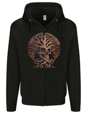 Tree Skull Mens Zip Up Hoodie