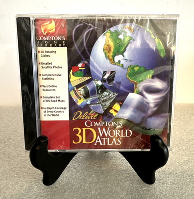 The Learning Company Compton's 3D World Atlas Deluxe PC 1998 - Brand New Sealed
