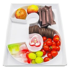 WENPACK 30.5cm Fillable Cardboard Number Shaped Box Clear Cover Sweets Charcuter