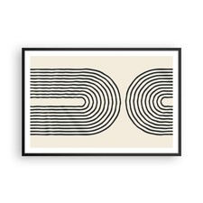 Poster 91x61cm Linee Ovale Minimalismo Stampe Immagini Quadri Moderni Murale