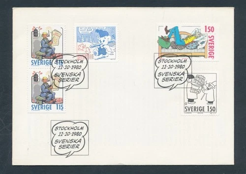 D487422 Sweden FDC Swedish Comic Series Stockholm 1980