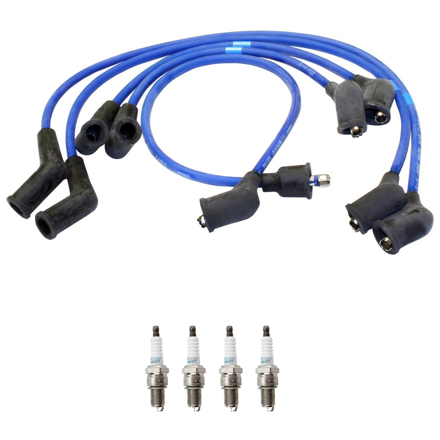 NGK Wire Set  Denso 4 Iridium TT Spark Plugs Kit for Brat GL Standard 1.8L H4