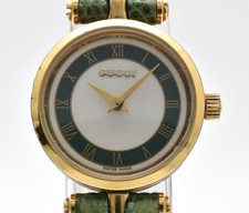 [Exc+5] GUCCI 2000L Green White Dial Sherry Line Quartz Women's Watch JAPAN