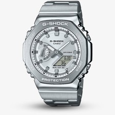 Casio G-Shock Metallic Silber Dual Display Uhr GM-2110D-7AER