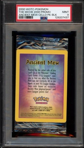 Pokemon Ancient Mew Movie 2000 Promo Sealed Cello Pk. PSA 9 Mint