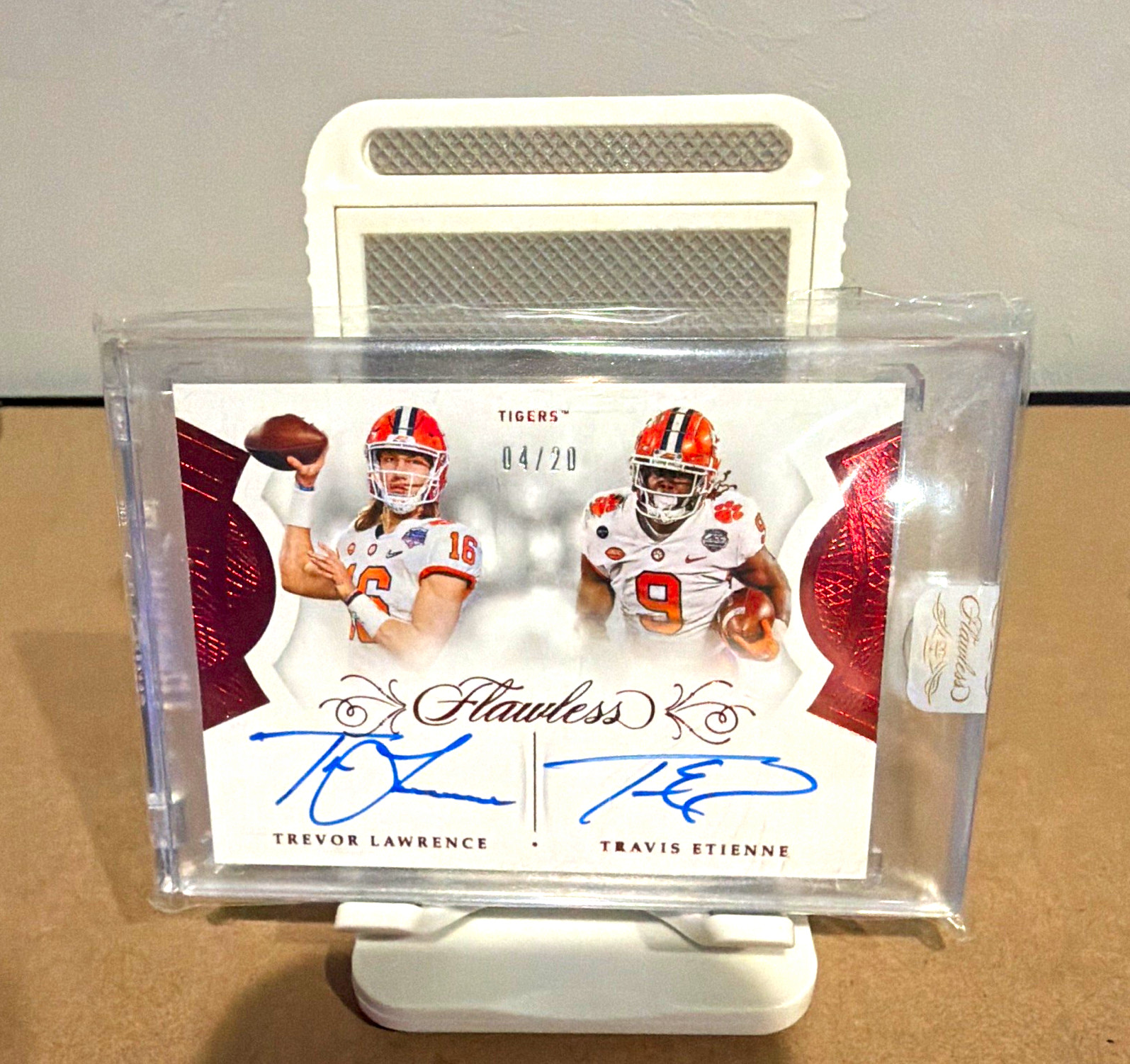 Panini 2021 Flawless Dual Signatures Lawrence/Etienne FDS-CLE Clemson /20