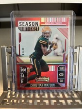 2024 PANINI CONTENDERS CHRISTIAN WATSON SEASON TICKET RED FOIL #D 43/49