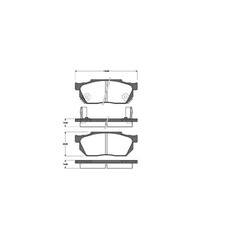 NK BREMSBELÄGE SATZ VORDERACHSE PASSEND FÜR HONDA CIVIC CRX | 222613