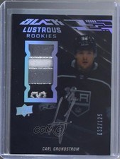 2019 SPx UD Black Lustrous Rookie 32/125 Tier 1 Carl Grundstrom Patch Auto 3vx