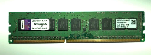 Kingston DDR3 1333 PC3-10600U 2Rx8 CL9 1,5V Desktop Memory DIMM KVR1333D3E9S/4G