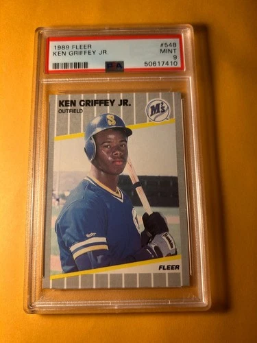 PSA 9 MINT 1989 FLEER #548 KEN GRIFFEY JR ROOKIE RC CARD