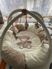 babyFEHN Baby Musik-Mobile Esel/Tiere beige-wei&szlig;-braun mit Bettbefestigung