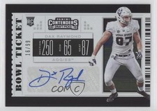 2019 Contenders Draft Picks College Bowl Ticket 16/99 Dax Raymond #152 Auto 0q3
