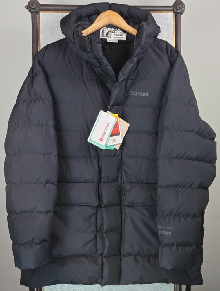 MARMOT Mens 700 Down New $650 Warmcube Jacket Hooded Sz XL Golden Mantle Coat