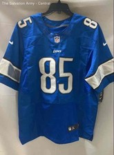 Nike Mens Blue Short Sleeve Ebron Detroit Lions NFL-Football Jersey Size 52