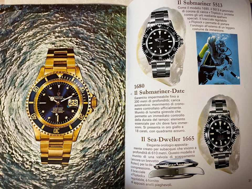 Libretto/ BOOKLET Brochure catalogo Rolex 1977 Italiano Daytona Submariner - Immagine 4 di 4
