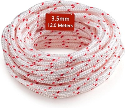 Replacement Recoil Starter Rope Pull Cord 3.5mm 12-Meter/40ft for 3.5mm-40Ft