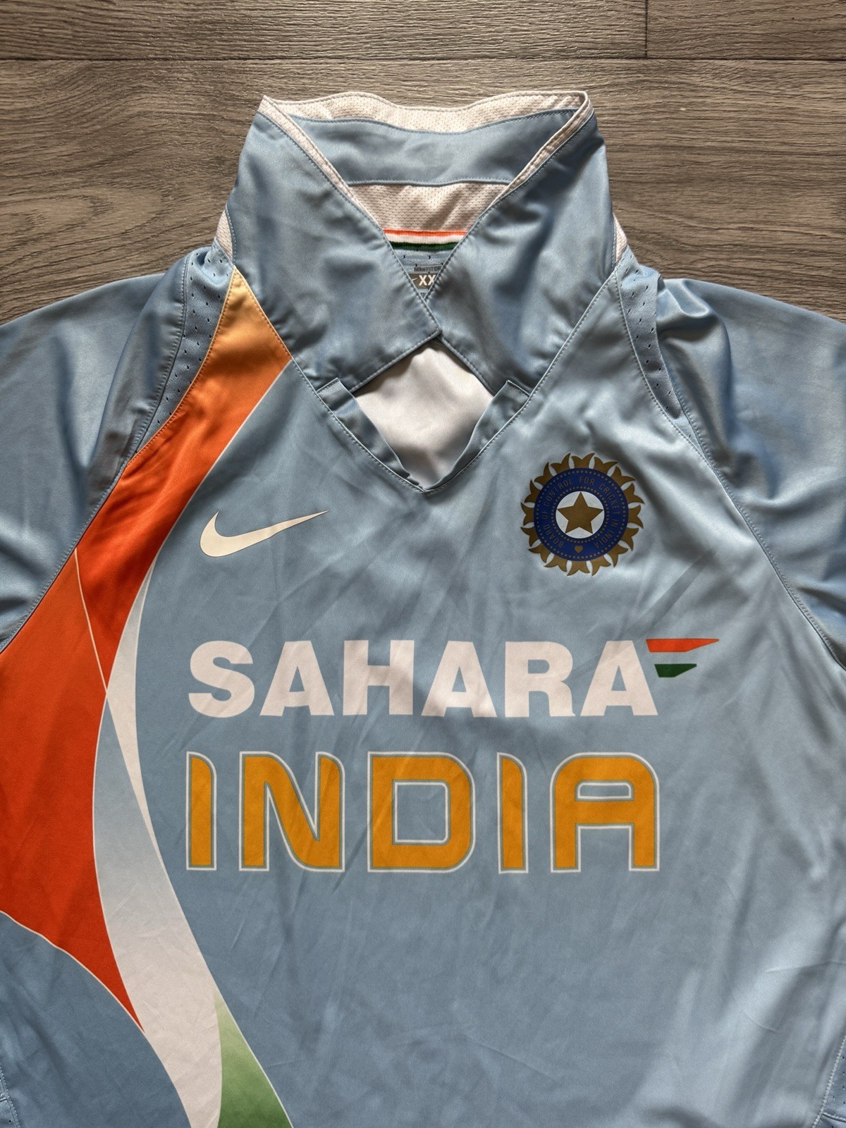 India Cricket National Team Jersey Shirt Sahara Nike Men’s Size XXL 218171-401 thumbnail 7