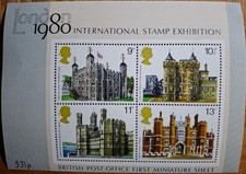 1978 Historic Bulidings - First Royal Mail Miniature sheet without card