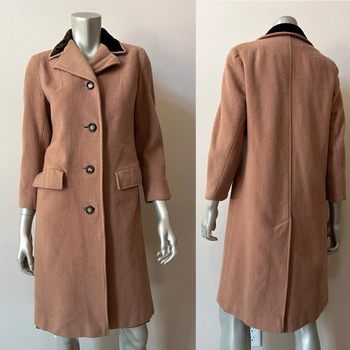 Regular Size Wool Blend 1940s Vintage Coats, Jackets & Vests for