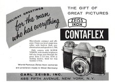 1956 Zeiss Ikon: For the Man Who Has Everything Vintage Print Ad