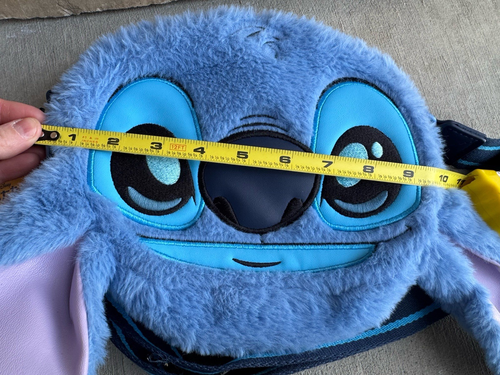 NEW BioWorld Disney Lilo and Stitch Fuzzy 3D Plush Shoulder Purse Crossbody Bag image 8