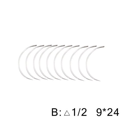 10pcs Metal 1/2 Corner Medical Needle Suture Surgical Veterinary suture needles - Picture 13 of 15