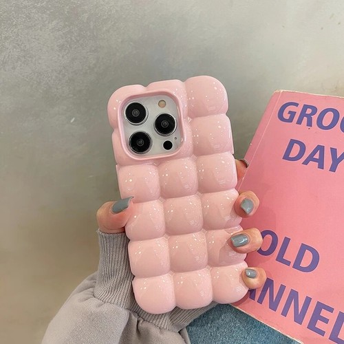 Cute Stylish Bread Chocolate Block 3D Glossy Phone Case For iPhone 16 15 Pro Max - Picture 14 of 32