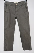Duck Camp Brush Pants Mens 34R Gray Canvas 29"L Utility Hunting Hiking Outdoor