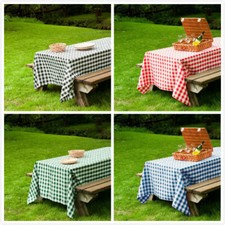 60x102 in. Rect Polyester Tablecloth Gingham Checkered Party Picnic Restaurant