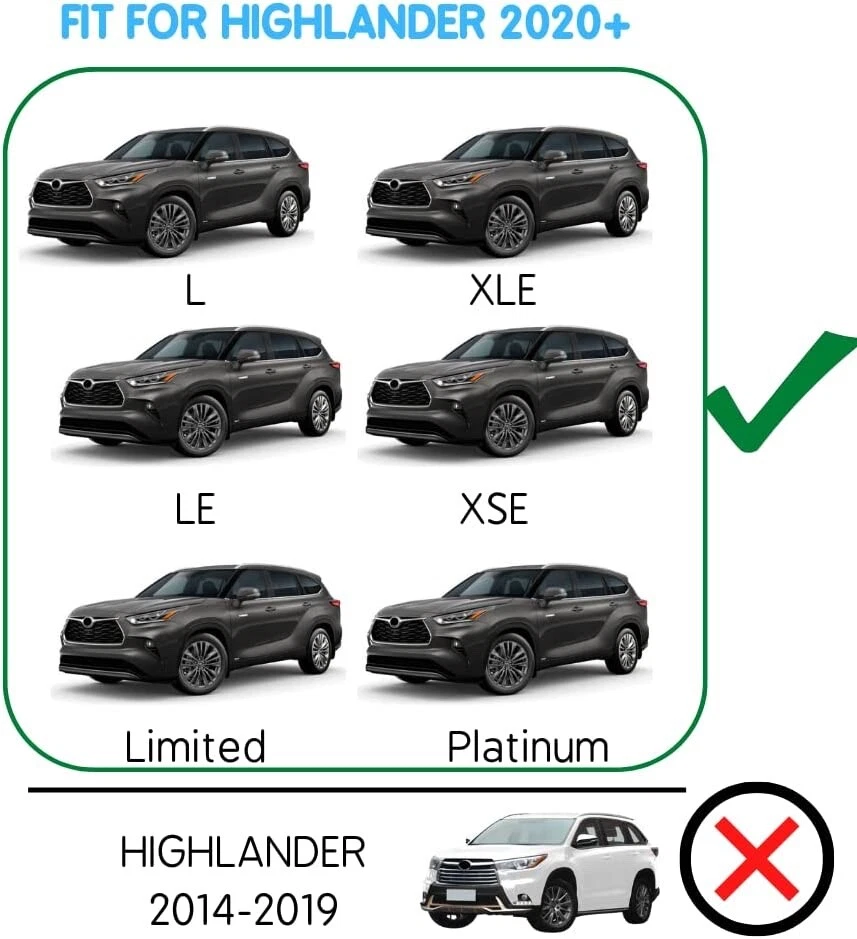 Par de estriberas peldaños laterales barra Nerf para 2020-2023 se adapta a Toyota Highlander Foto 2 de 4