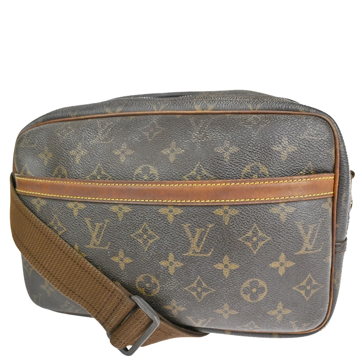 Louis Vuitton Reporter Pm Brown Canvas Shoulder Bag (Pre-Owned)