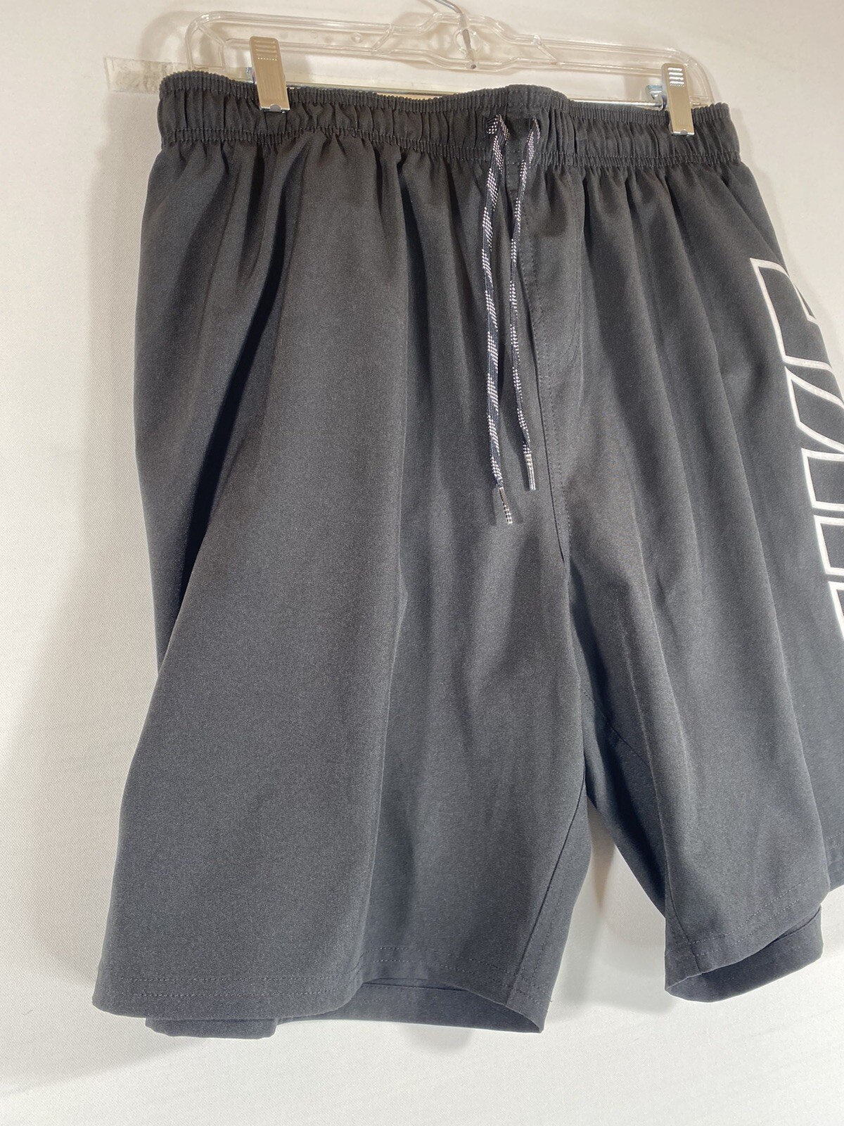 Nike Mens Large Black Athletic Large Logo Shorts Gem