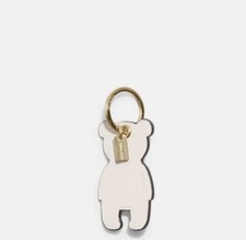 coach bear bag charm gold/ chalk nwt