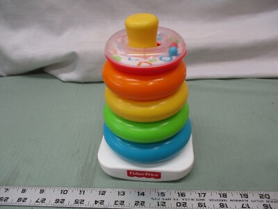 FISHER-PRICE Brilliant Basics Rock-a-Stack Base Ring toddler Set Colors Parts 